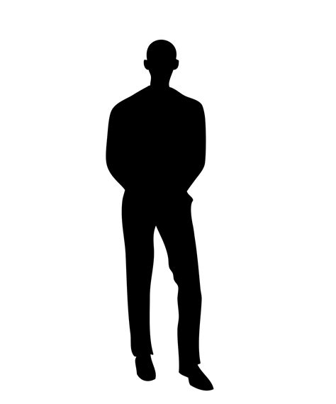 black silhouette person